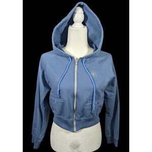 OK Kiko Blue Hooded Track Jacket With Pockets Size Medium